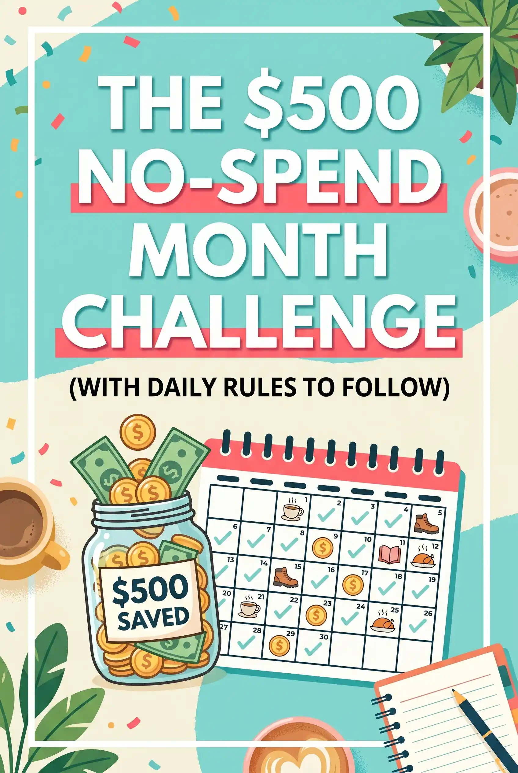 The $500 No-Spend Month Challenge (With Daily Rules)