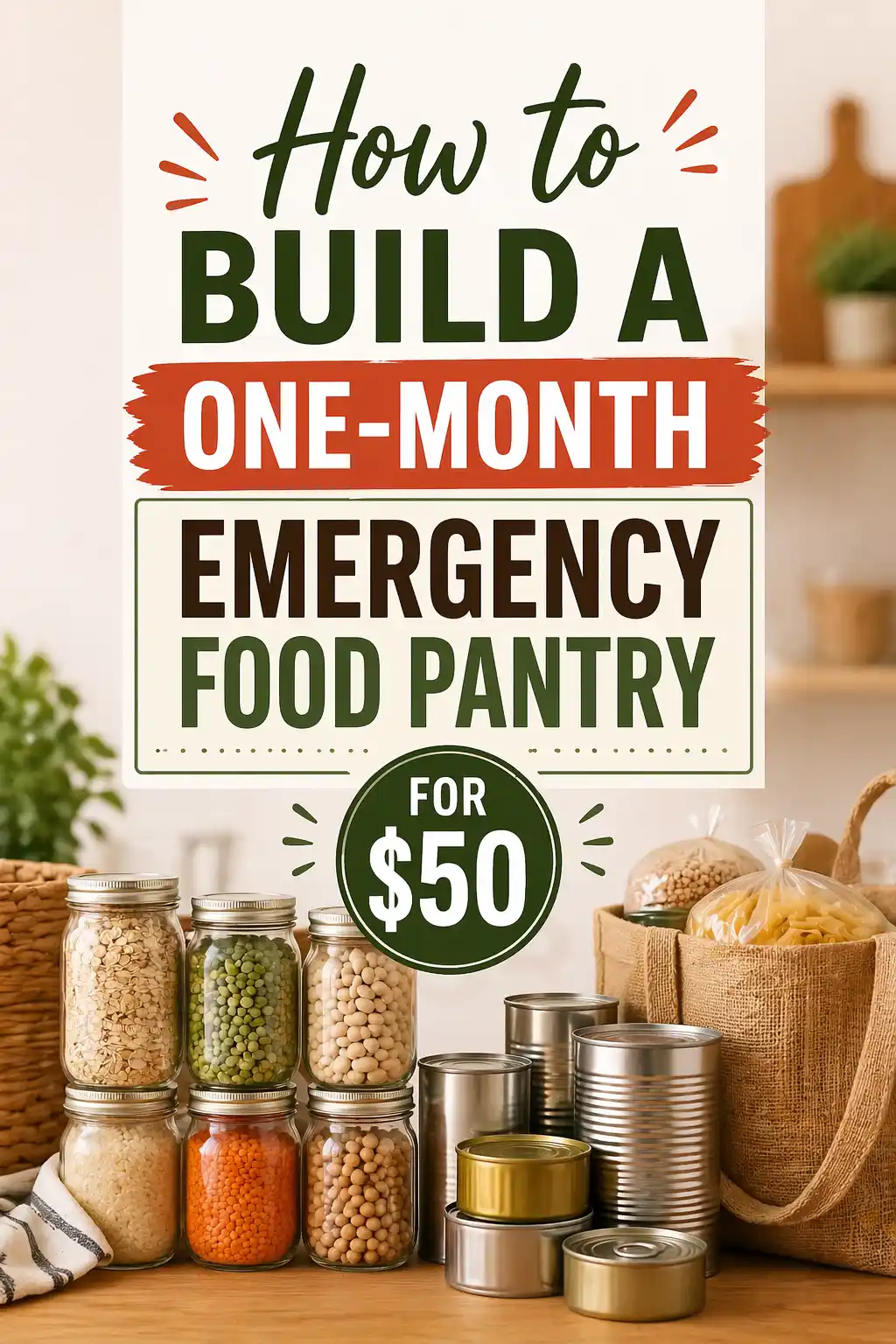 How to Build a One-Month Emergency Food Pantry for $50