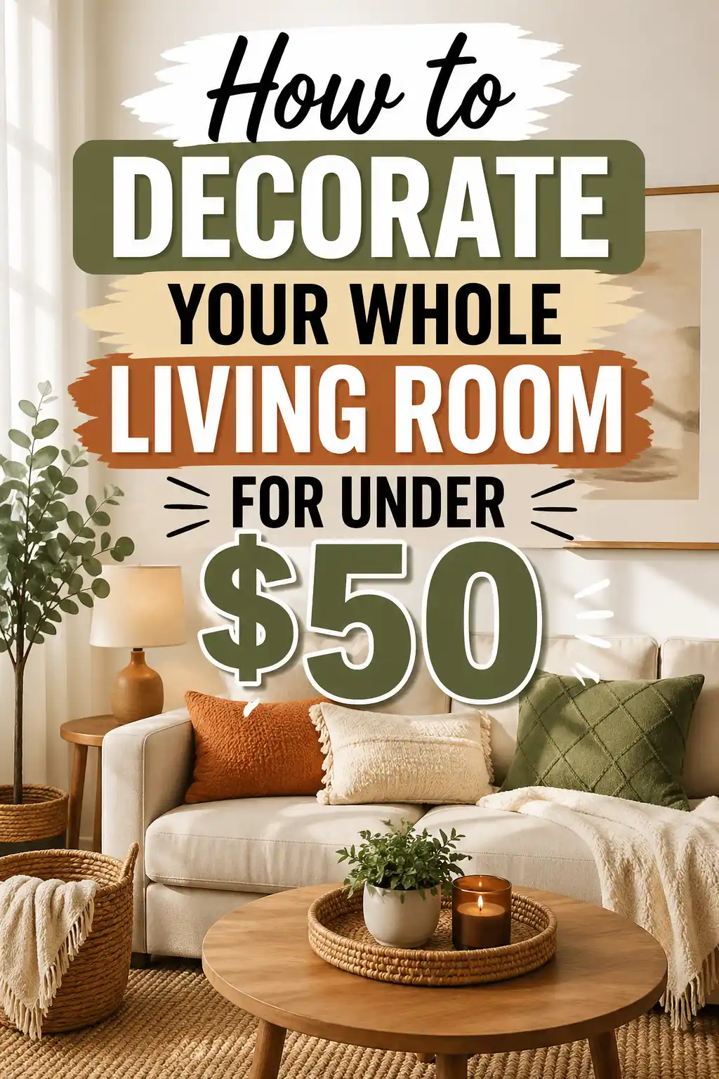 How to Decorate Your Whole Living Room for Under $50